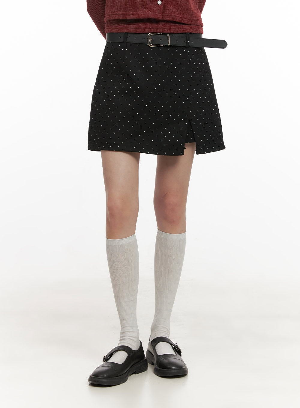 polka-dot-slit-mini-skirt-cd430