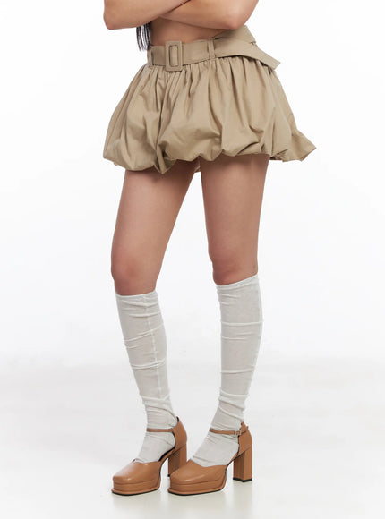 Belted Pumpkin Mini Skirt CF504