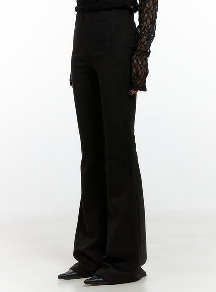 solid-slim-fit-suede-pants-cn408