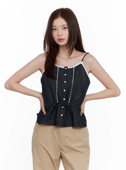 lace-detail-buttoned-tank