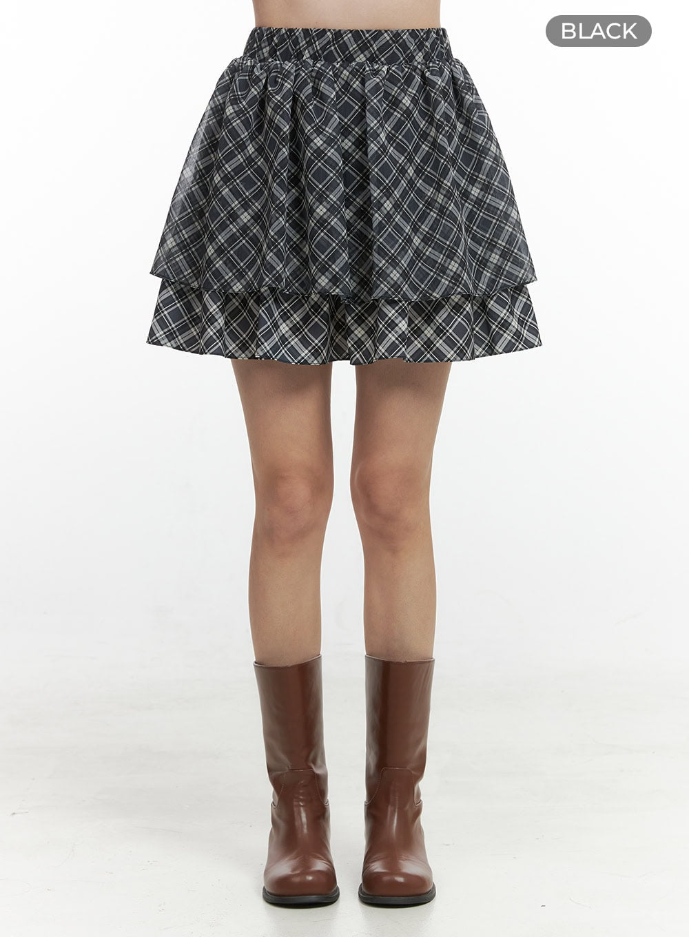 tiered-check-mini-skirt-os423