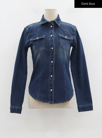 Button Denim Shirt CD09