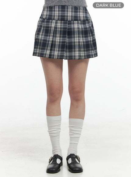 checkered-pleated-mini-skirt-og409