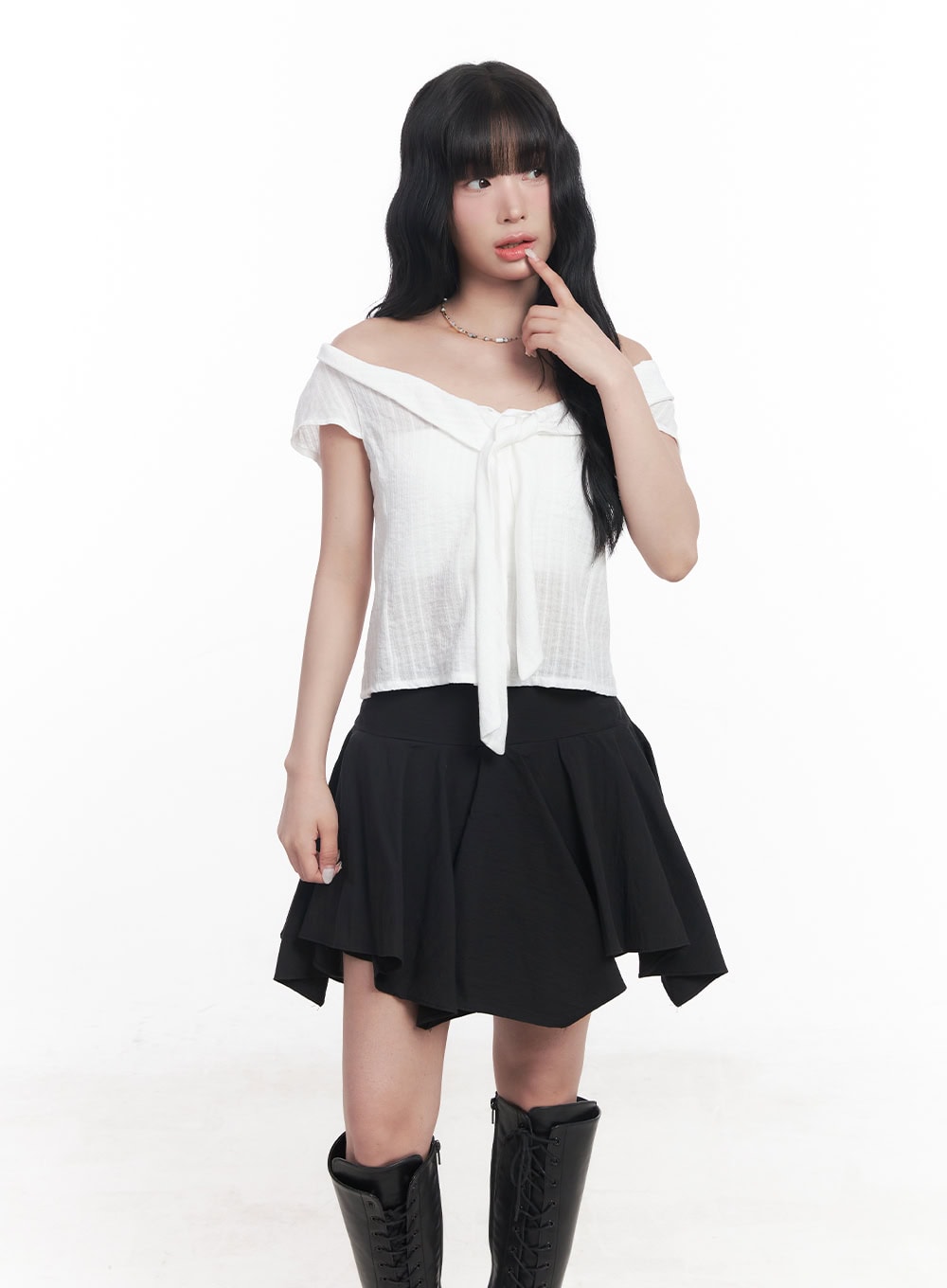 tie-off-shoulder-crop-blouse-top-cy527