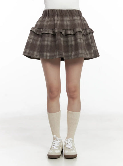 ruffled-plaid-mini-skirt-cn527