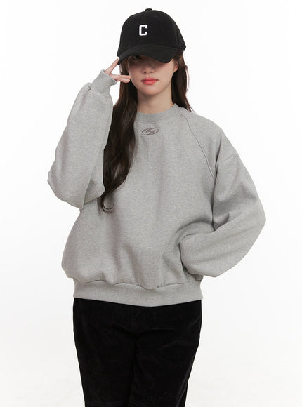 Relaxed-Fit Embroidery Detail Crew Neck CJ515