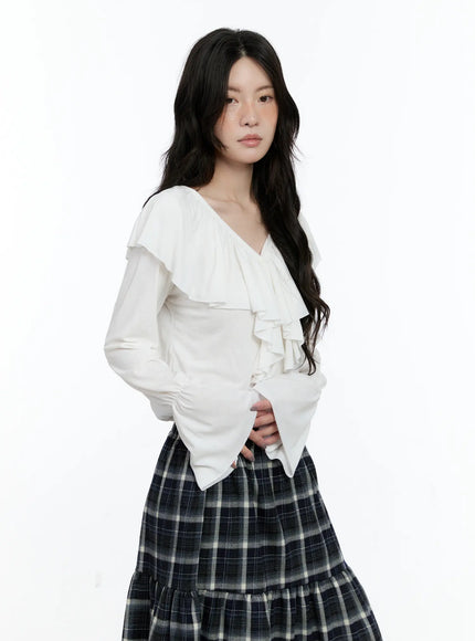 Ruffle Flare Sleeved Cardigan CN517