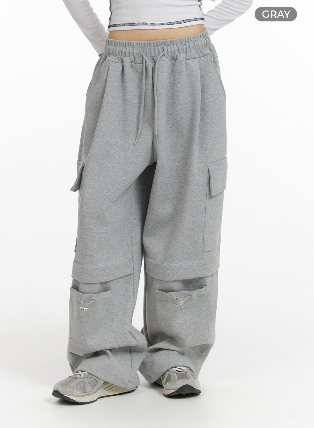 straight-pocket-sweatpants-cf423 / Gray