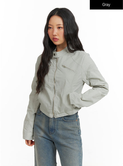 collar-pocket-jacket-cf407 / Gray