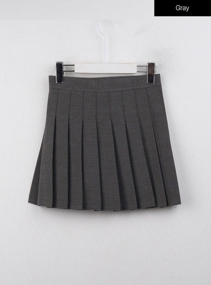 pleated-mini-skirt-oj408 / Gray