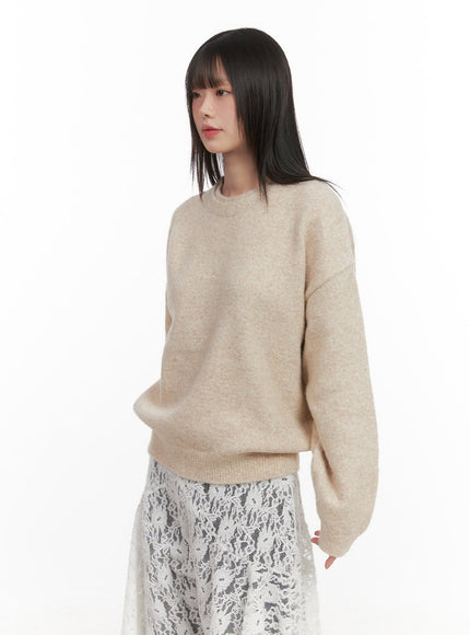 essential-soft-knit-sweater-cj502 / Light beige