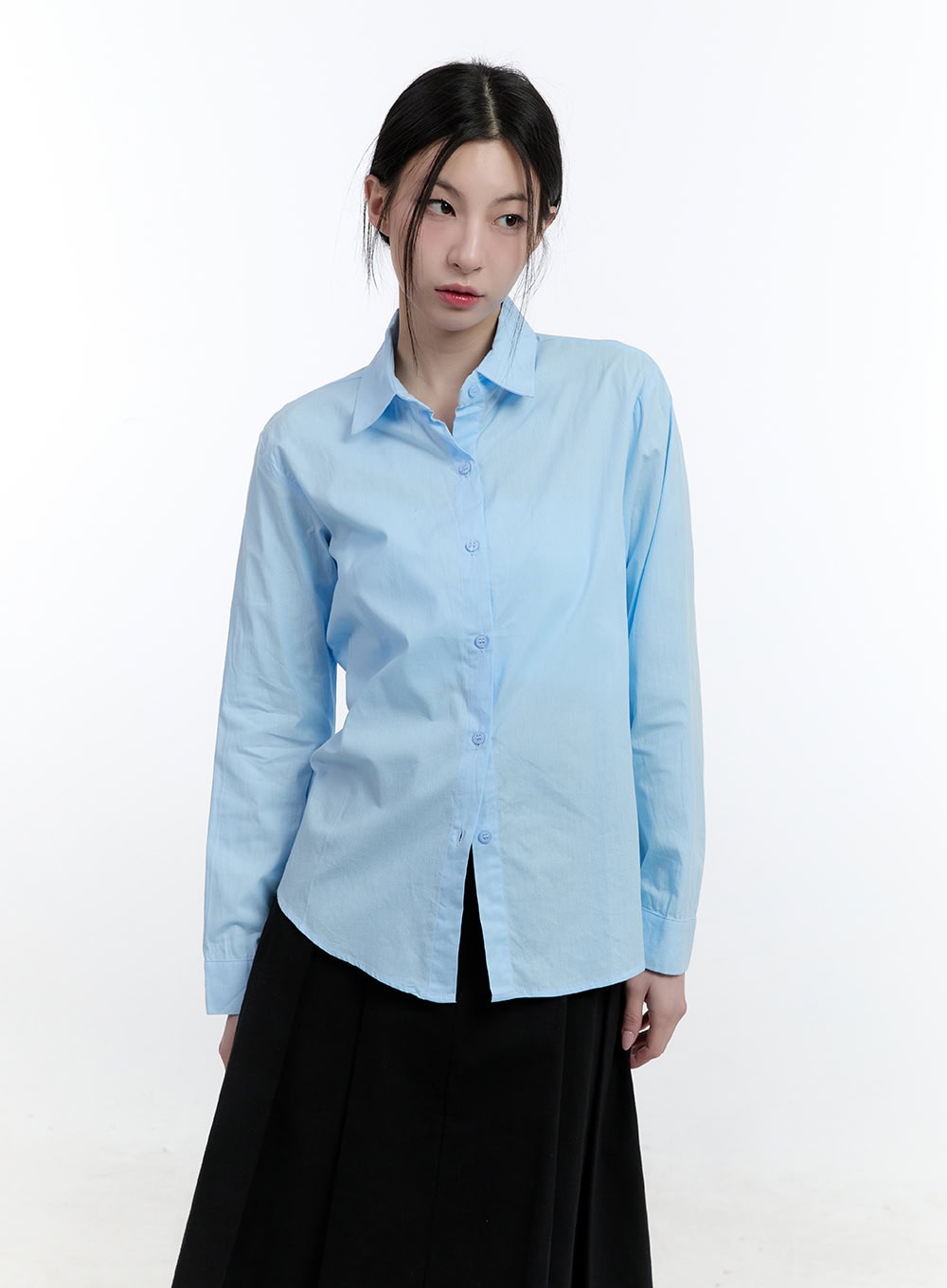 classic-long-sleeve-collared-shirt-cj520 / Light blue