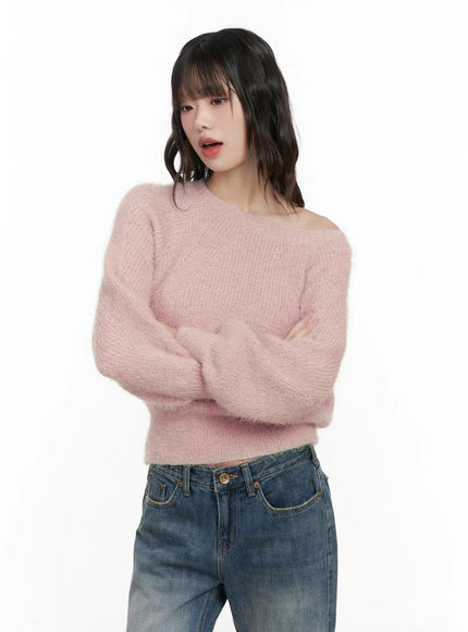 cozy-two-way-knit-sweater-cn510 / Light pink