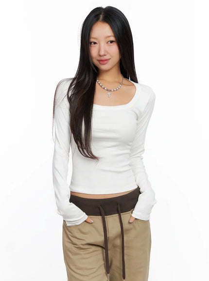 Slim Fit Basic Long Sleeve Top CO515