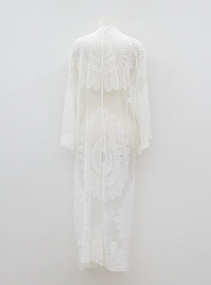 Sunflower Embroided Robe IJ13