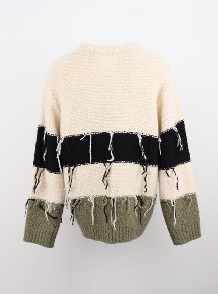 v-neck-tassel-stripe-sweater-co330