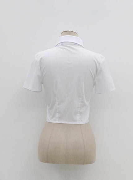 Slim Fit Cropped Shirt OM330