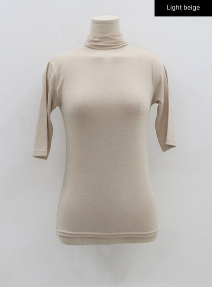 Half Turtleneck Half Sleeve T-Shirt CS15