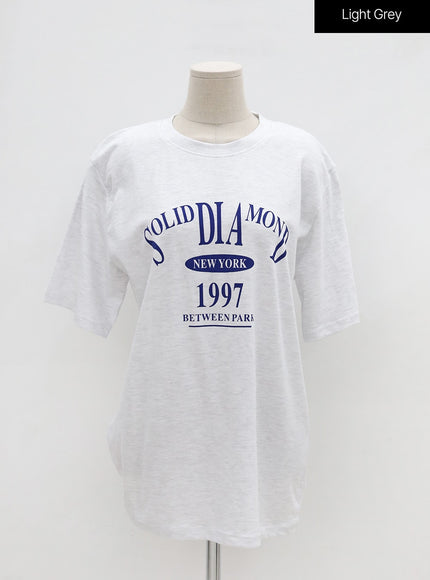 Solid Lettering Oversized Cotton Tee OU28
