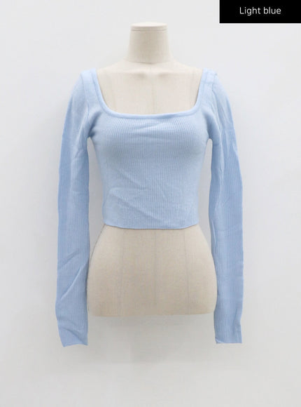Square Knit Long Sleeve T-Shirt CS20