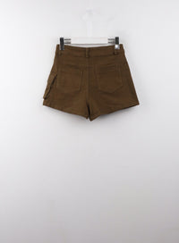 unbalanced-solid-high-waist-button-cargo-mini-skirt-cd329