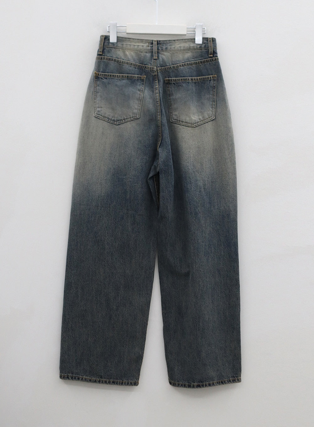 【KOOLOSET】Chalk Dirty Washed Wide Denim Wide Washed Jeans CS06 - Acubi style | LEWKIN – LEWKIN - CANADA