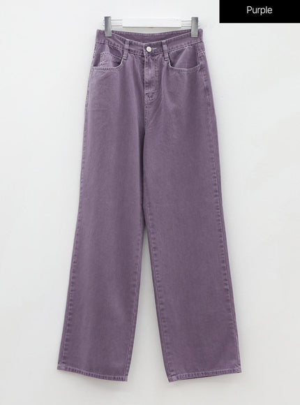 Long Cotton Colored Wide Pants OU15