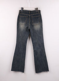 mid-waist-solid-flared-jeans-cf401
