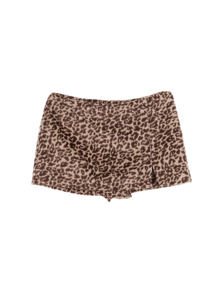 y2k-patterned-mini-skirt-cd501 / Beige