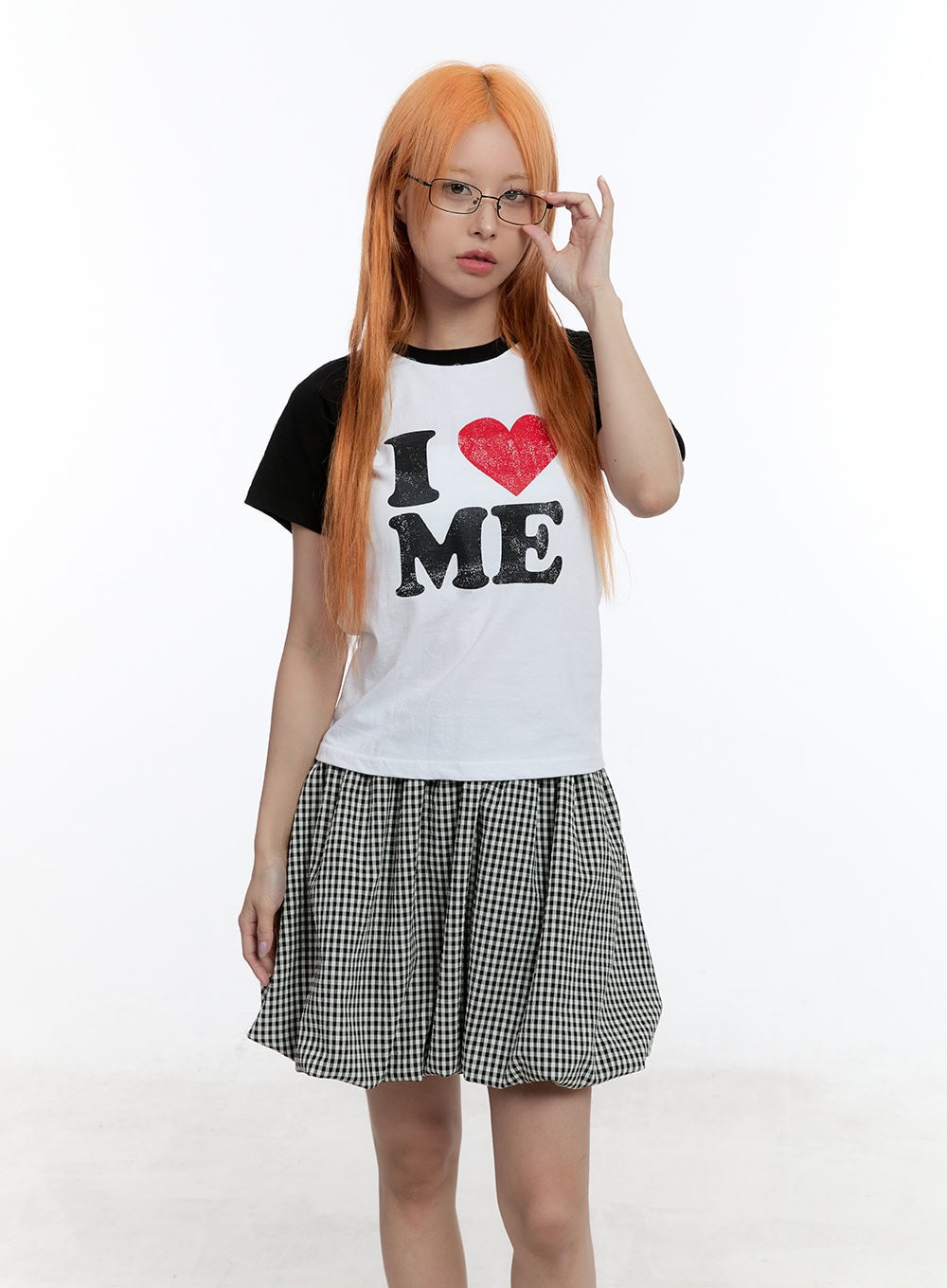 two-tone-graphic-tee-cu502 / Black