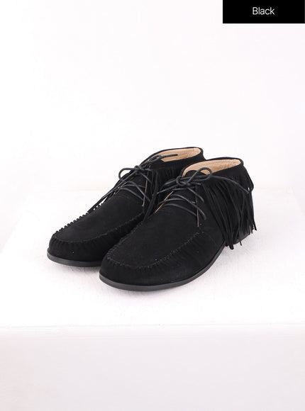 fringed-loafers-of405 / Black