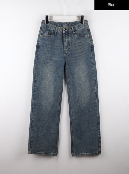 High-Waisted Full-Length Straight Leg Jeans OD320