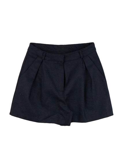 pintuck-loose-fit-shorts-od412 / Dark blue