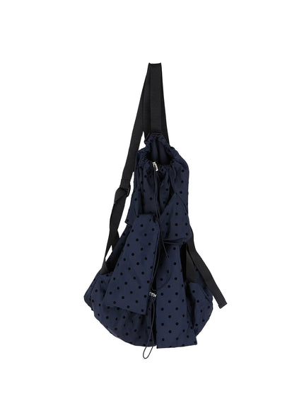 ribbon-polka-dot-backpack-cu526 / Dark blue