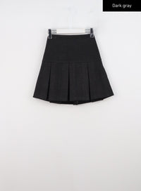 pleated-mini-skirt-cn313 / Dark gray