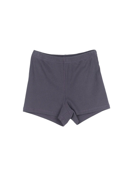 ribbed-cotton-shorts-cl521 / Dark gray