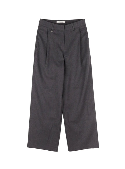 wide-leg-d-ring-slacks-co529 / Dark gray
