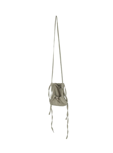 shirred-strap-crossbody-bag-cu516 / Dark green