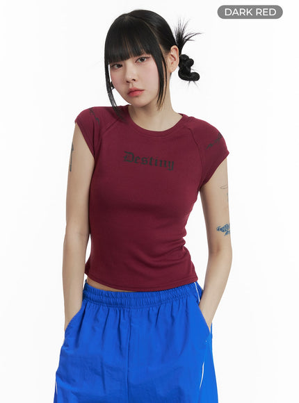 destiny-cropped-tee-om426 / Dark red
