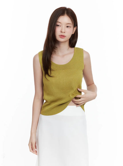 lightweight-scoop-neck-tank / Dark Yellow