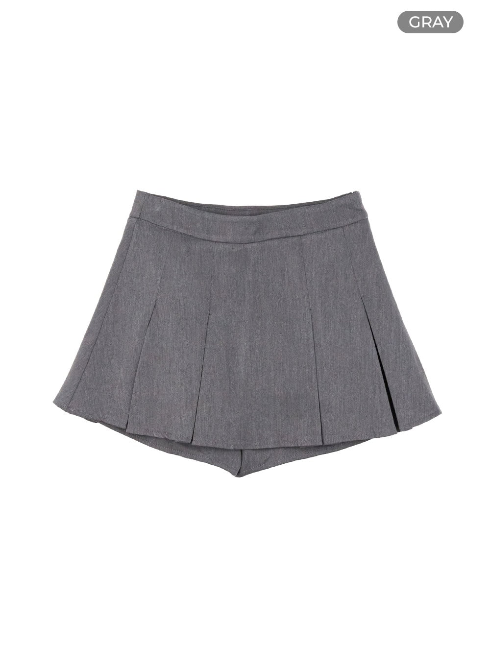 pleated-mini-skirt-ou403 / Gray