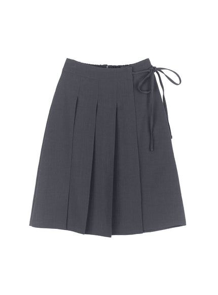 Pleated Wrap Midi Skirt CM521