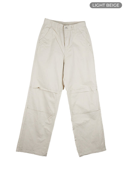 low-rise-pintuck-trousers-cy431 / Light beige