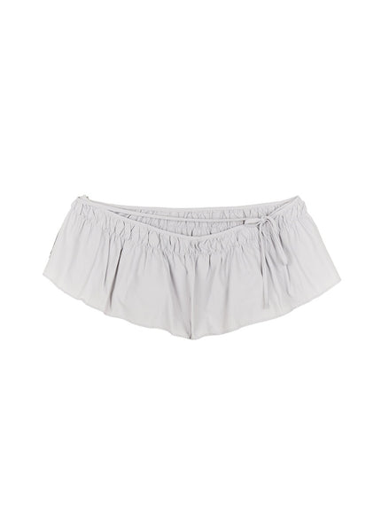 Ribbon Wrap Flare Mini Skirt CF525