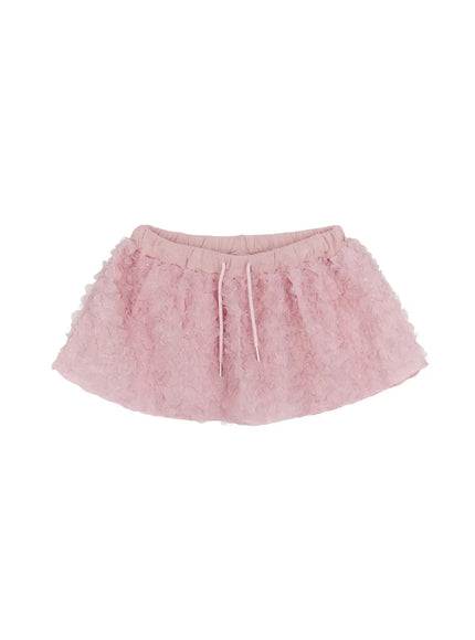 flare-lace-mini-skirt-cf510 / Pink
