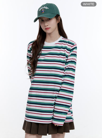 chic-round-neck-long-sleeve-top-oo407 / White