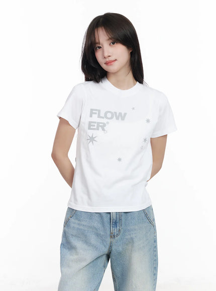 Graphic Print Crewneck T-Shirt CM527