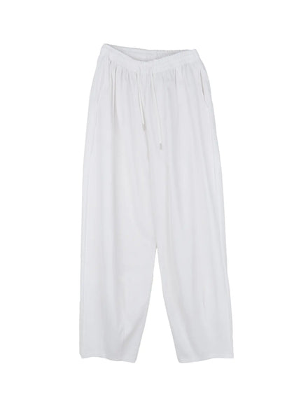 cozy-adjustable-wide-fit-sweatpants-cu518 / White