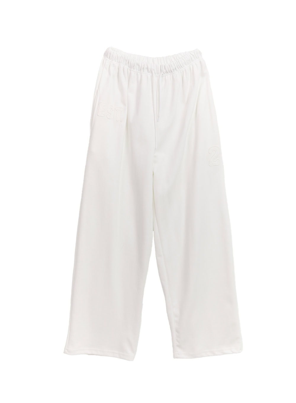 cozy-embroidered-wide-leg-sweatpants-cf506 / White