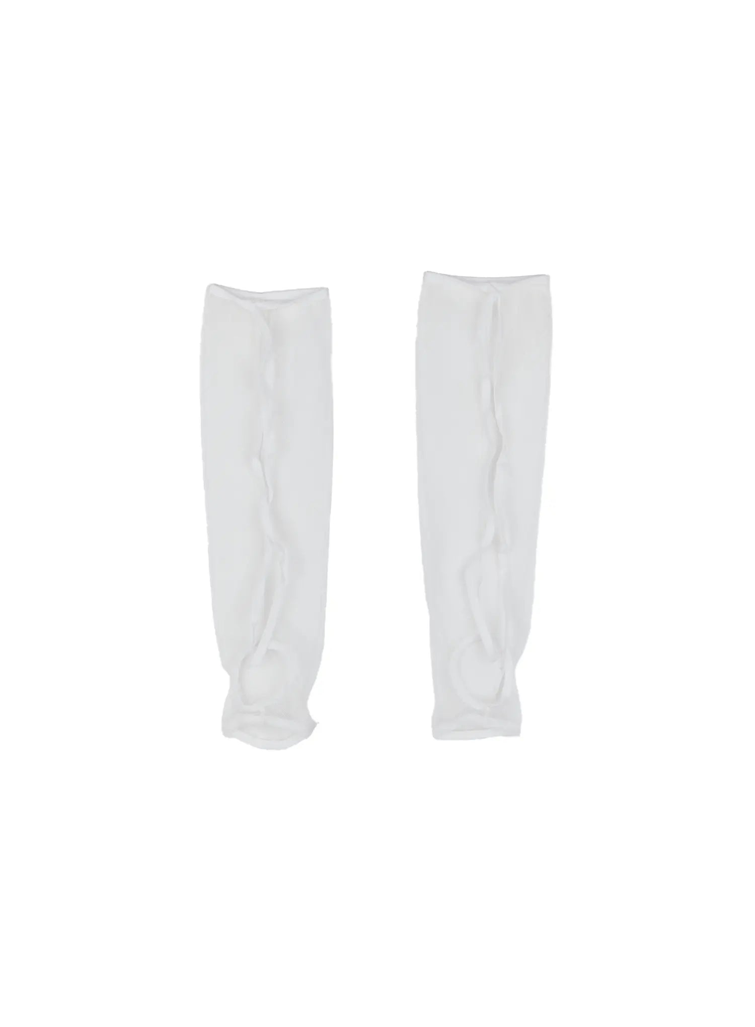 sheer-strapped-leg-warmers-cu526 / White